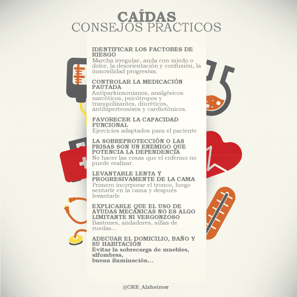 Infografía caídas - consejos prácticos