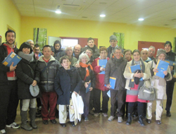 Alumnos del Centro Ocupacional Quintanadueñas en su visita al Creer