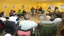 Taller de percusión en el CREER