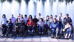 Foto de grupo en su visita por la ciudad de Burgos